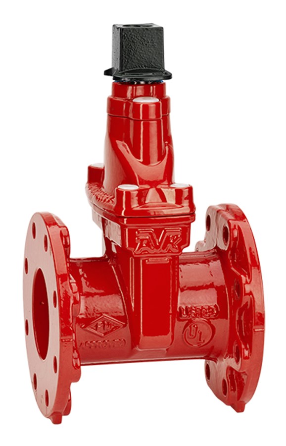 Scalloped flange, DN100, red, black SC
